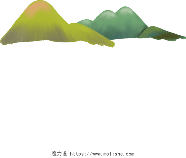 中国风手绘山峰素材